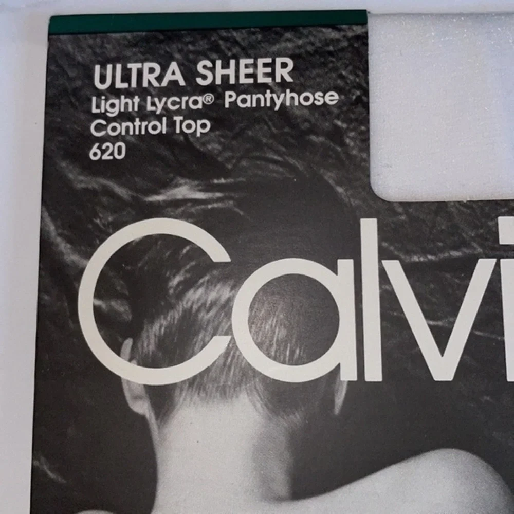 Calvin Klein‎ Ultra Sheer Light Lycra Control Top Pantyhose Size C White Vtg New
